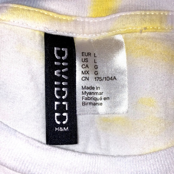 Tie-dye blue and yellow shirt (H&M) - Picture 4 of 4